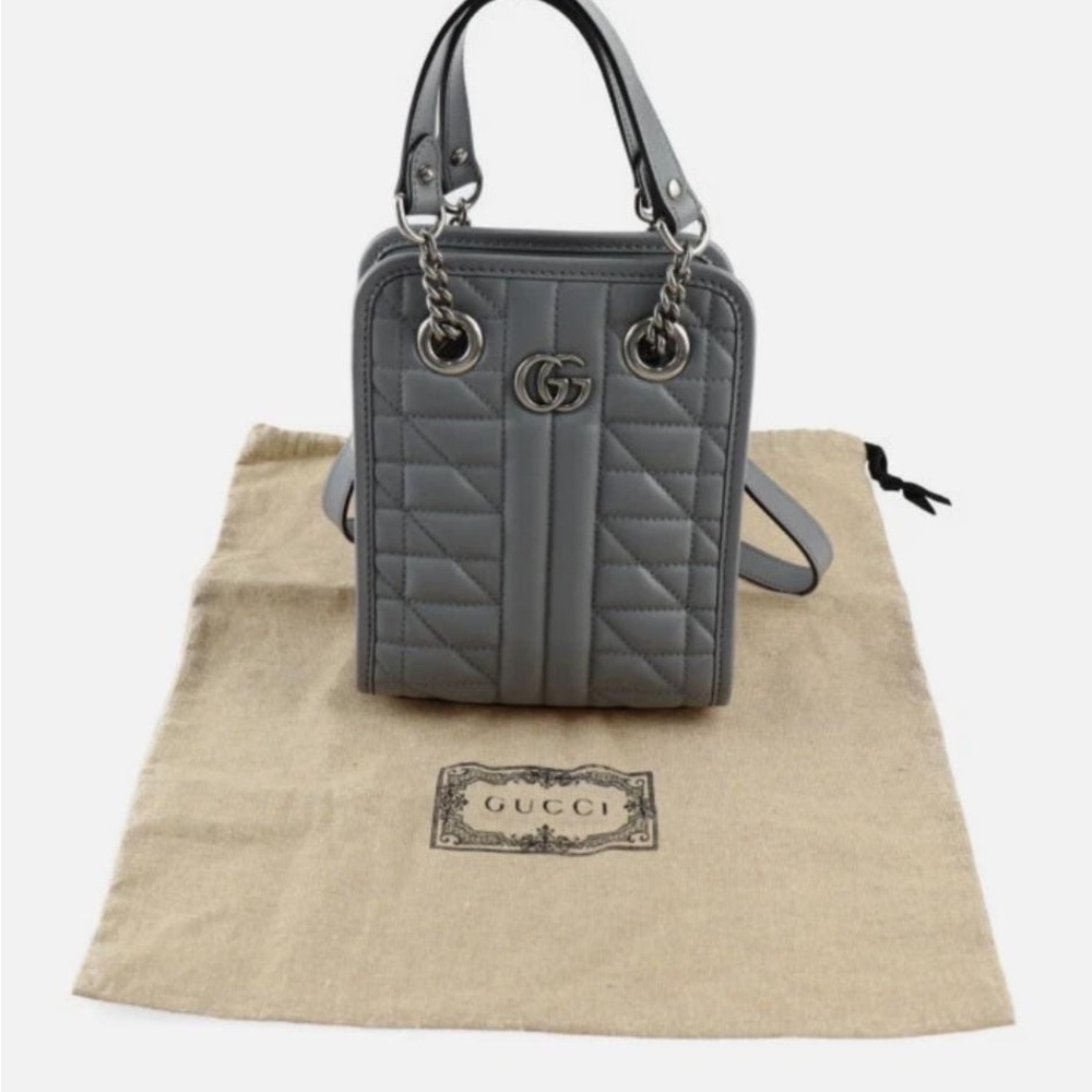 Gucci Quilted Mini Bag in Gray